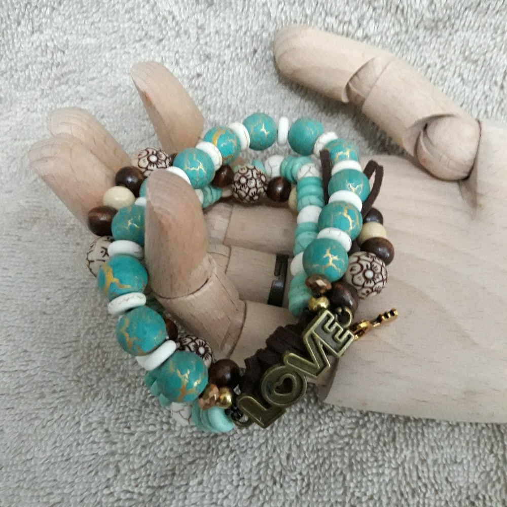 Leather and Love bracelet